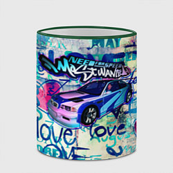 Кружка 3D NFS Most Wanted graffitti, цвет: 3D-зеленый кант — фото 2