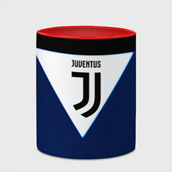 Кружка 3D Juventus sport geometry color, цвет: 3D-белый + красный — фото 2