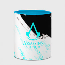 Кружка 3D Assassins Creed краски текстура, цвет: 3D-белый + небесно-голубой — фото 2