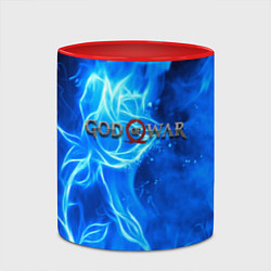 Кружка 3D God of war neon flower, цвет: 3D-белый + красный — фото 2