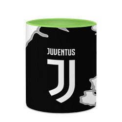 Кружка 3D Juventus fc краски, цвет: 3D-белый + светло-зеленый — фото 2