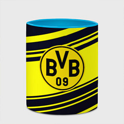 Кружка 3D Borussia sport geometry, цвет: 3D-белый + небесно-голубой — фото 2
