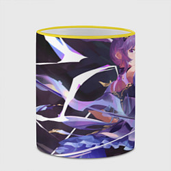 Кружка 3D Genshin Impact Кэ Qing электро, цвет: 3D-желтый кант — фото 2