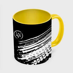 Кружка 3D Watch dogs краски, цвет: 3D-белый + желтый