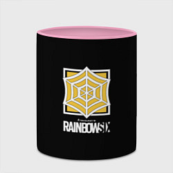 Кружка 3D Rainbow six company ubisoft, цвет: 3D-белый + розовый — фото 2