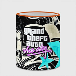 Кружка 3D GTA vice city grafiti, цвет: 3D-оранжевый кант — фото 2