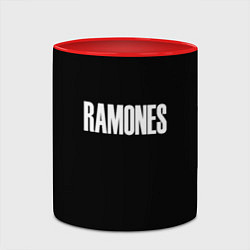 Кружка 3D Ramones white logo, цвет: 3D-белый + красный — фото 2