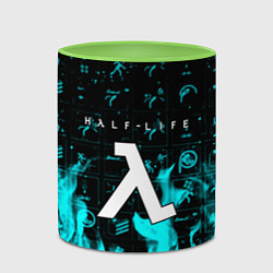 Кружка 3D Half life fire x portal game, цвет: 3D-белый + светло-зеленый — фото 2