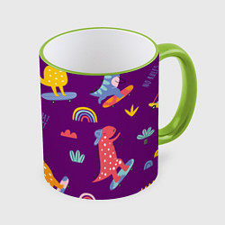 Кружка 3D No rules, цвет: 3D-светло-зеленый кант