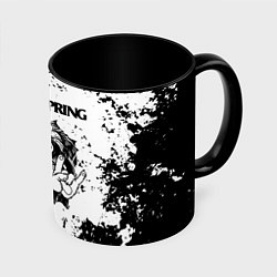 Кружка 3D The Offspring - рок пес, цвет: 3D-белый + черный