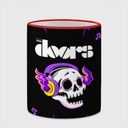 Кружка 3D The Doors неоновый череп, цвет: 3D-красный кант — фото 2