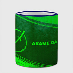 Кружка 3D Akame ga Kill - green gradient по-горизонтали, цвет: 3D-синий кант — фото 2