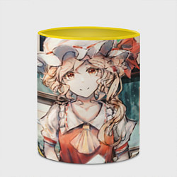 Кружка 3D Touhou Project Flandre милая с бумажным самолётико, цвет: 3D-белый + желтый — фото 2