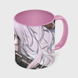 Кружка 3D Touhou Project Remilia Scarlet hunter, цвет: 3D-белый + розовый