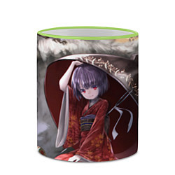 Кружка 3D Touhou Project Симмёмару Сукуна, цвет: 3D-светло-зеленый кант — фото 2