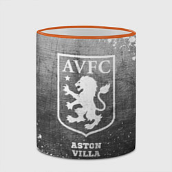 Кружка 3D Aston Villa - grey gradient, цвет: 3D-оранжевый кант — фото 2