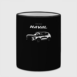 Кружка 3D One love Haval чёрный, цвет: 3D-черный кант — фото 2