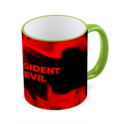 Кружка 3D Resident Evil - red gradient по-горизонтали, цвет: 3D-светло-зеленый кант