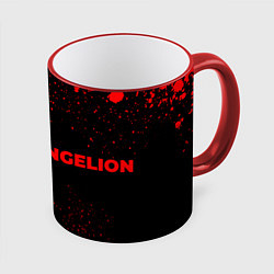 Кружка 3D Evangelion - red gradient по-горизонтали, цвет: 3D-красный кант
