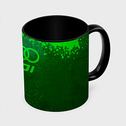 Кружка 3D Audi - green gradient, цвет: 3D-белый + черный