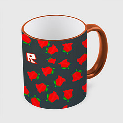 Кружка 3D Roblox rose, цвет: 3D-оранжевый кант