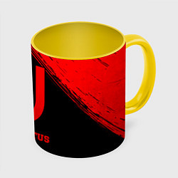 Кружка 3D Juventus - red gradient, цвет: 3D-белый + желтый