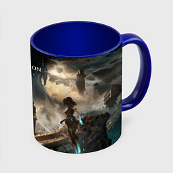 Кружка 3D Герои Clair Obscur expedition 33, цвет: 3D-белый + синий