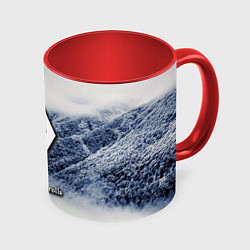 Кружка 3D Cкайрим зима, цвет: 3D-белый + красный