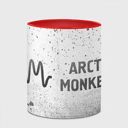 Кружка 3D Arctic Monkeys - white gradient по-горизонтали, цвет: 3D-белый + красный — фото 2