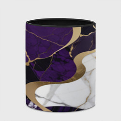 Кружка 3D Фиолетовый с белым и золотым, цвет: 3D-белый + черный — фото 2
