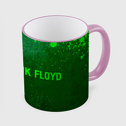 Кружка 3D Pink Floyd - green gradient по-горизонтали, цвет: 3D-розовый кант