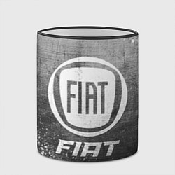 Кружка 3D Fiat - grey gradient, цвет: 3D-черный кант — фото 2