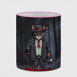 Кружка 3D Крестный котец в лесу, цвет: 3D-розовый кант — фото 2