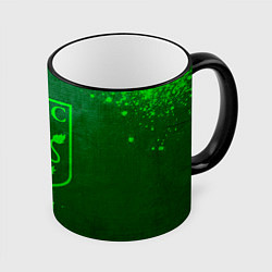 Кружка 3D Aston Villa - green gradient, цвет: 3D-черный кант