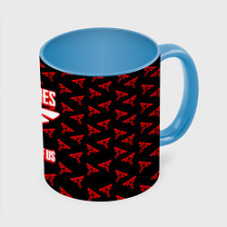 Кружка 3D The Last of Us pattern game, цвет: 3D-белый + небесно-голубой