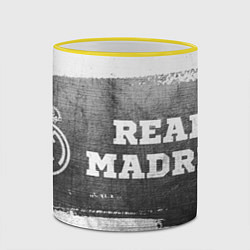 Кружка 3D Real Madrid - grey gradient по-горизонтали, цвет: 3D-желтый кант — фото 2