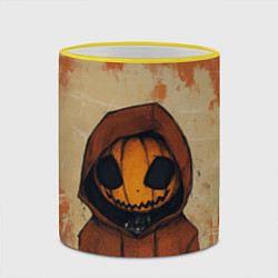 Кружка 3D Тыквенный Джек в оранжевых тонах, цвет: 3D-желтый кант — фото 2