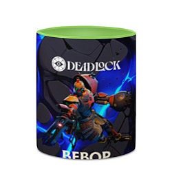 Кружка 3D Deadlock logo and Bebop, цвет: 3D-белый + светло-зеленый — фото 2