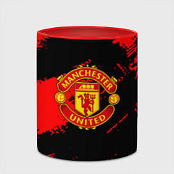 Кружка 3D Манчестер Юнайтед фк, цвет: 3D-белый + красный — фото 2