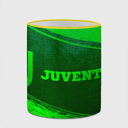 Кружка 3D Juventus - green gradient по-горизонтали, цвет: 3D-желтый кант — фото 2