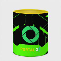 Кружка 3D Portal game pattern, цвет: 3D-белый + желтый — фото 2