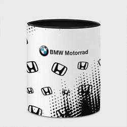 Кружка 3D BMW x honda pattern, цвет: 3D-белый + черный — фото 2