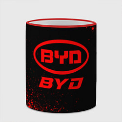 Кружка 3D BYD - red gradient, цвет: 3D-красный кант — фото 2