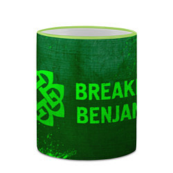 Кружка 3D Breaking Benjamin - green gradient по-горизонтали, цвет: 3D-светло-зеленый кант — фото 2