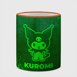 Кружка 3D Kuromi - green gradient, цвет: 3D-оранжевый кант — фото 2