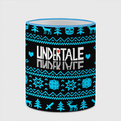 Кружка 3D Undertale rpg winter, цвет: 3D-небесно-голубой кант — фото 2