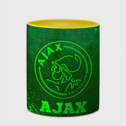 Кружка 3D Ajax - green gradient, цвет: 3D-белый + желтый — фото 2