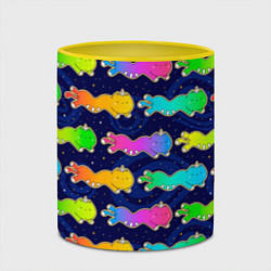 Кружка 3D Коты единороги, цвет: 3D-белый + желтый — фото 2