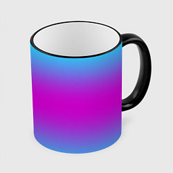 Кружка 3D Градиент неоновые цвета, цвет: 3D-черный кант