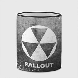 Кружка 3D Fallout - grey gradient, цвет: 3D-черный кант — фото 2
